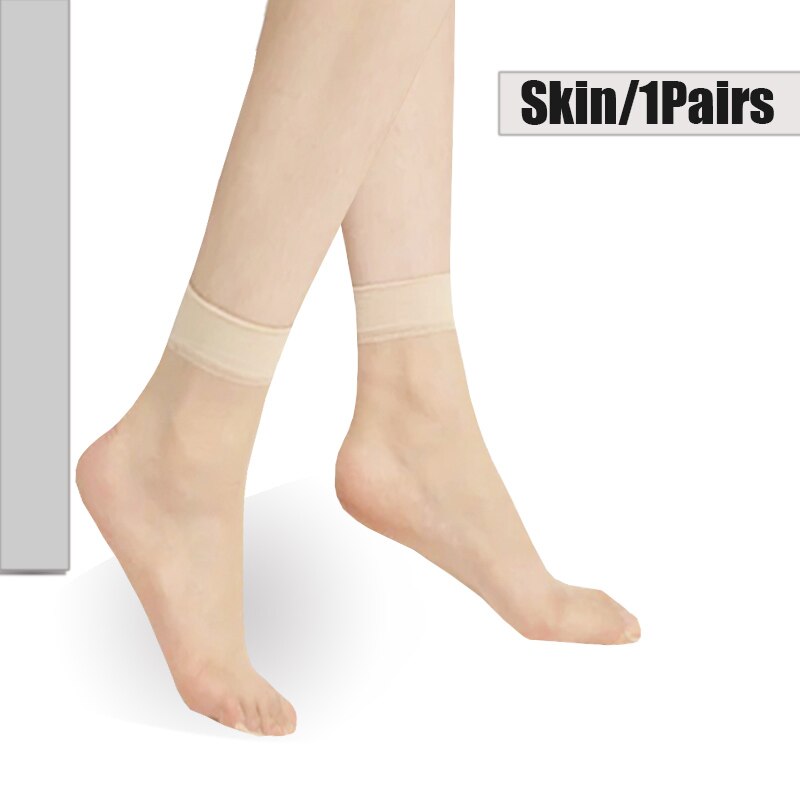 4Pairs Lente Zomer Fluwelen Zijde Vrouwen Sok Katoen Onderkant Avondmaal Zachte Klassieke Ultradunne Comfortabele Transparant Casual Sokken: 1Skin
