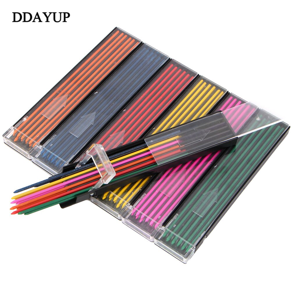 Cute Mechanical Pencil 2.0 mm Automatic Pencil Color Lead Refill for Writing Drawing School Supplies Stationery