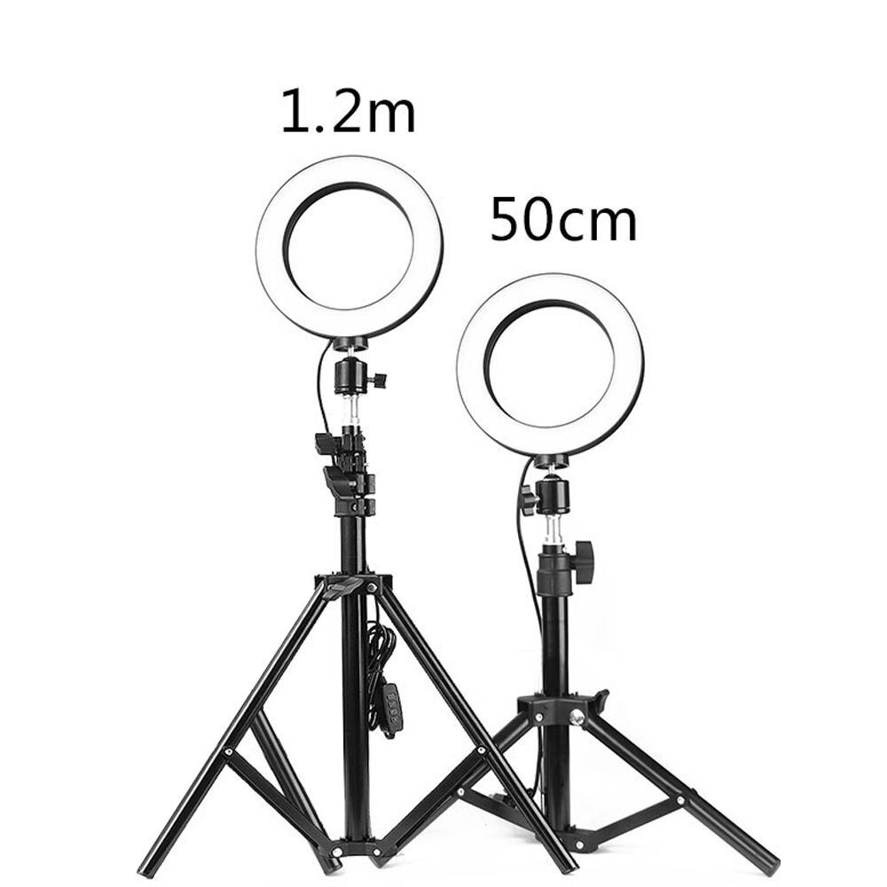 LED Ring Light W/Tripod Beauty Photo Sudio Selfie Ring Fill Light Portable Stand Photography Video Light Lamp Three-Speed