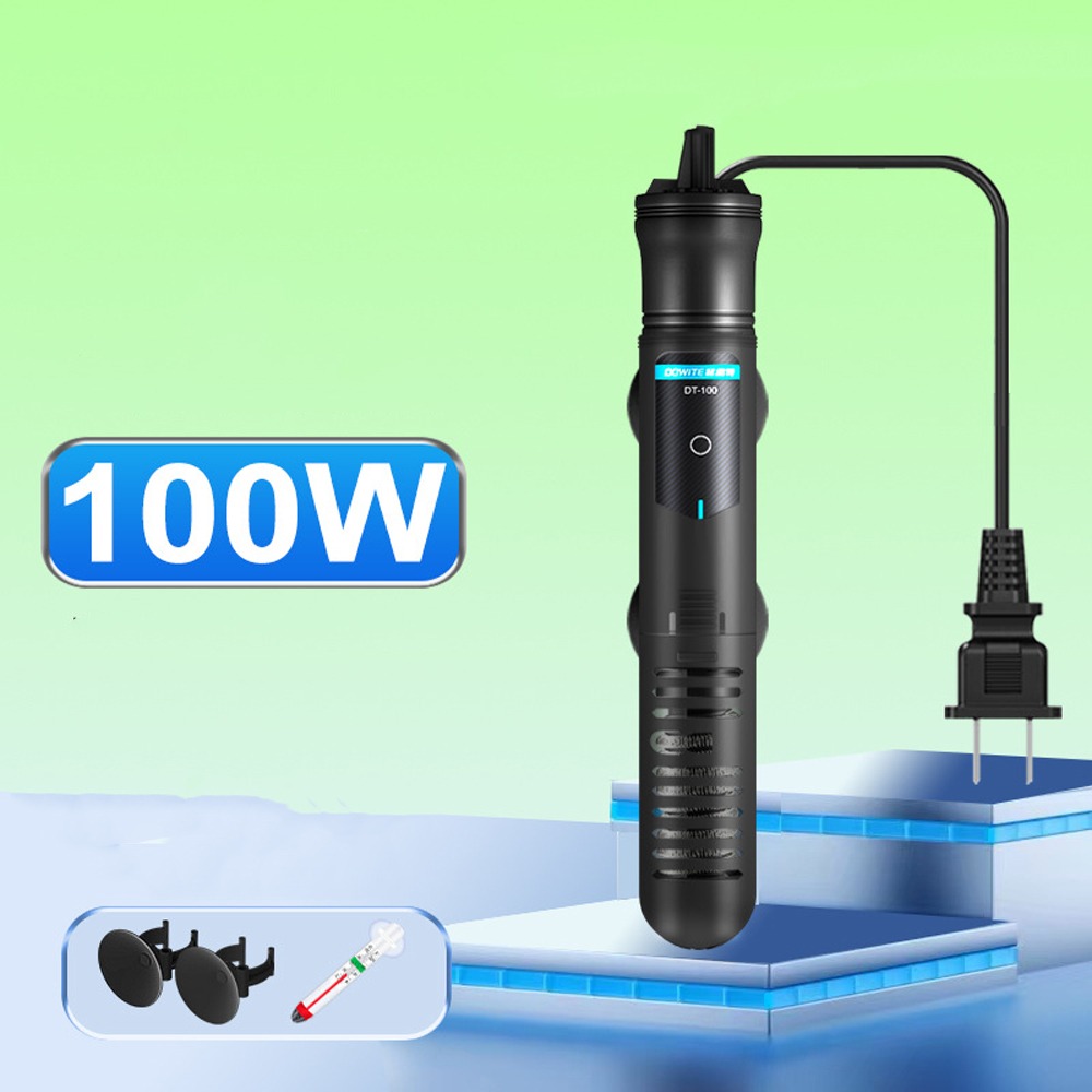 Kwartsglas Aquarium Dompelpomp Verwarming Automatische Uitschakeling 25W-300W Aquarium Verwarming 22-34 ° C Instelbare temperatuurregeling: green