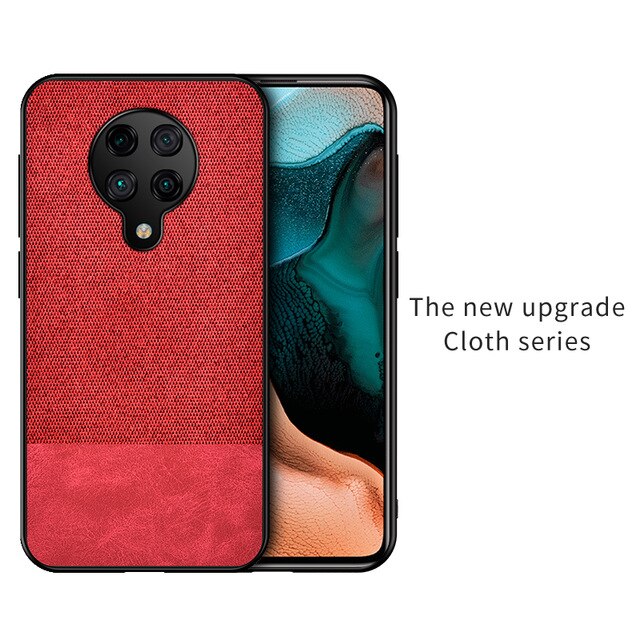 Funda de tela para Huawei Y9A, funda de lujo suave de silicona de TPU, funda trasera de plástico de PC duro para Huawei Y9A, Coque, Fundas a prueba de golpes: Splice Red