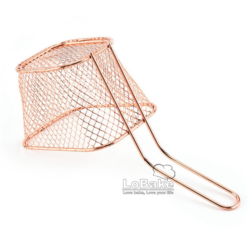 Stainless Steel French Fries Fried Chicken Basket Potato Chips Strainer Snack Food Mesh Basket Grease Drain DIY Kitchen Gadgets