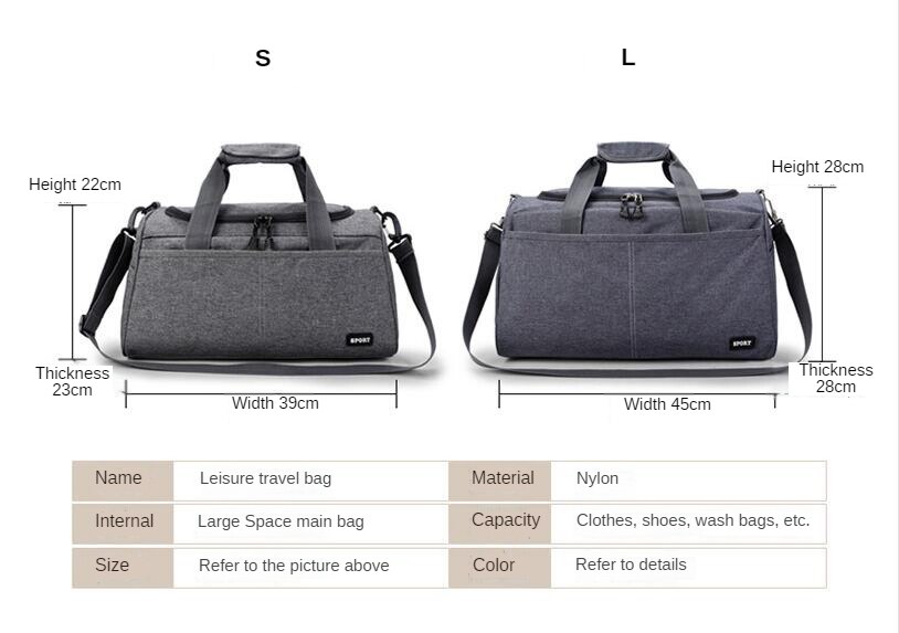 Tote Bags for Women Outdoor Large Women&#39;s Luggage Duffle Bag Travel Suitcases with Shoes Position Sac De Voyage Homme