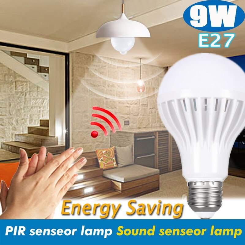 LED Smart Sensor Bulb 3W 5W 7W PIR Motion Sensor Light AC220V LED Infrared Human Body Sound Light E27 Corridor Smart Light