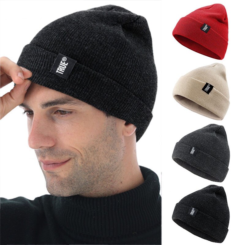 Herbst und Winter Warme Mützen Gewebt betroffen Hütte Ski Hütte Wolle Hütte betroffen Hütte Weiche Warme Gestrickte Kappe Männer Frauen Schädeldecke Pelz Hütte