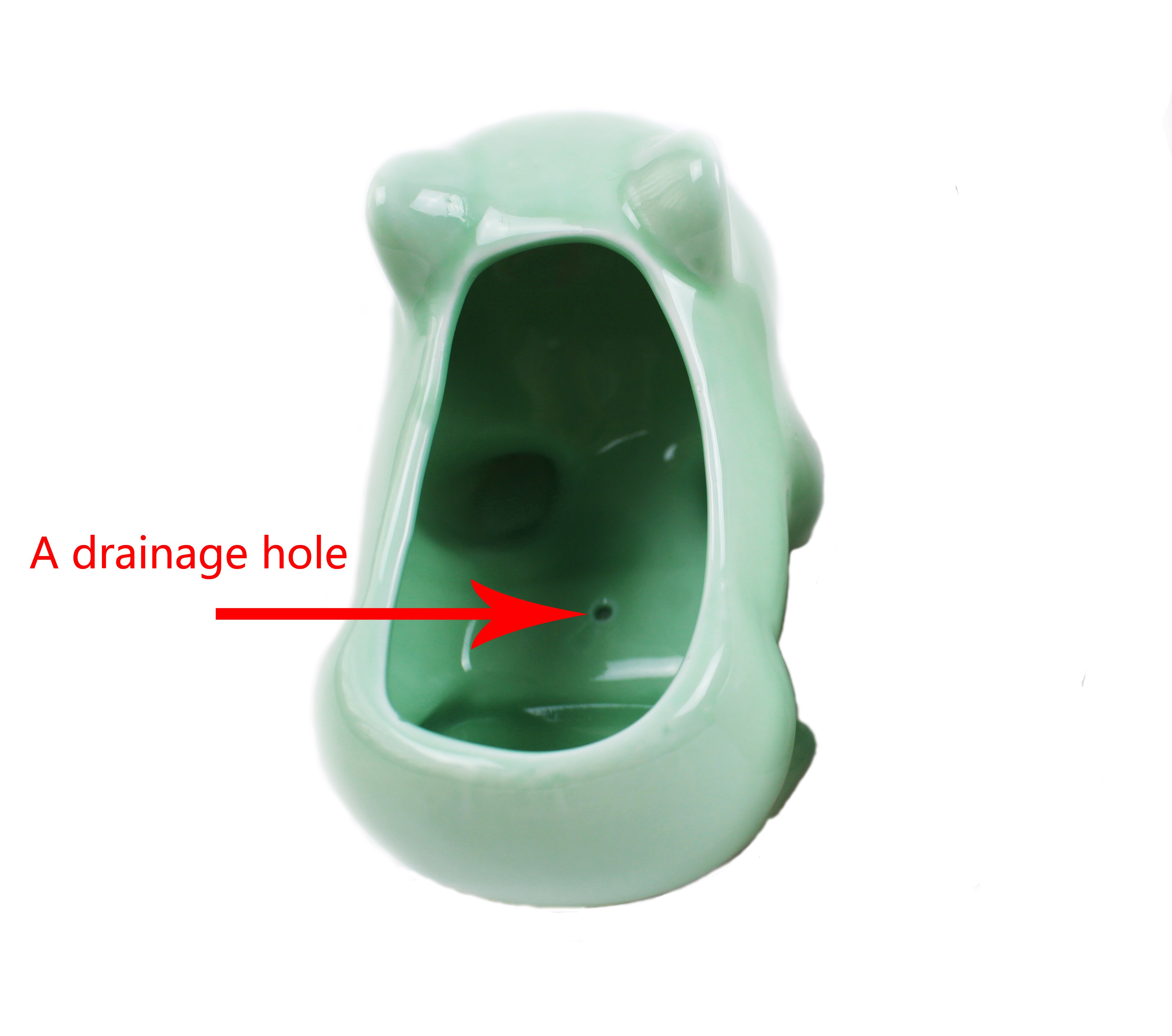 Kawaii Ceramic Flowerpot Succulent Planter Cute Green Plants Flower Pot with Hole For
