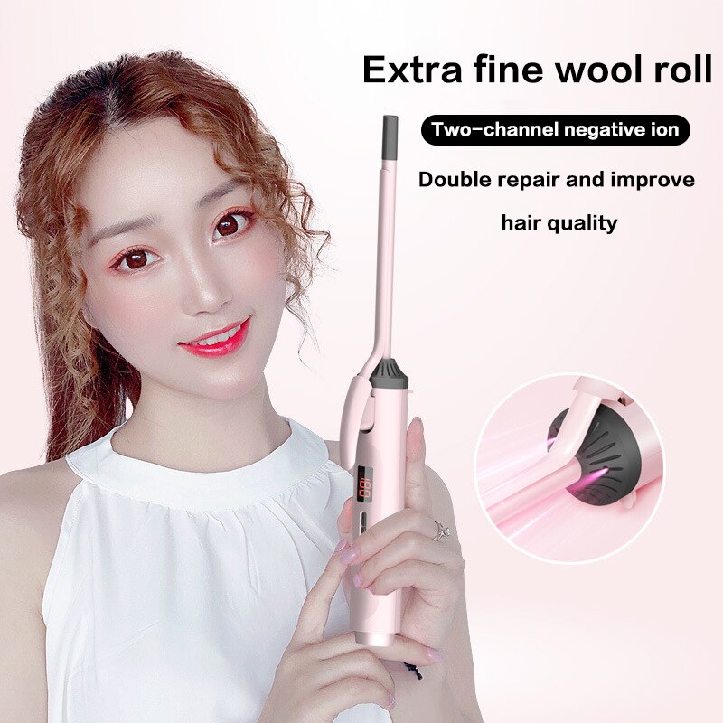 Portable Curling Iron Automatic Curling Iron Electric Ceramic Heating Liquid Crystal Display Rotating Wave Styler Curling Iron