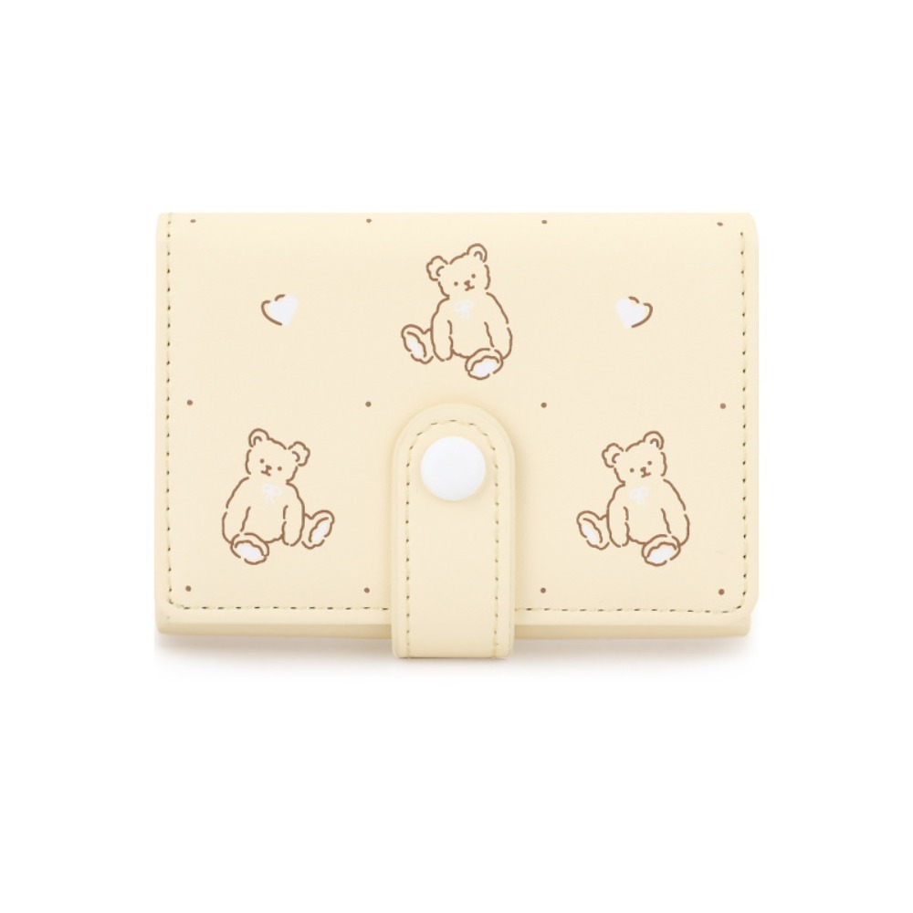 Kreative Bär Drei-fach Brieftasche Cartoon Koreanischen Stil Kurze Brieftasche PU Leder Karte Halter Frauen Geldbörse Student: Himmel Blau