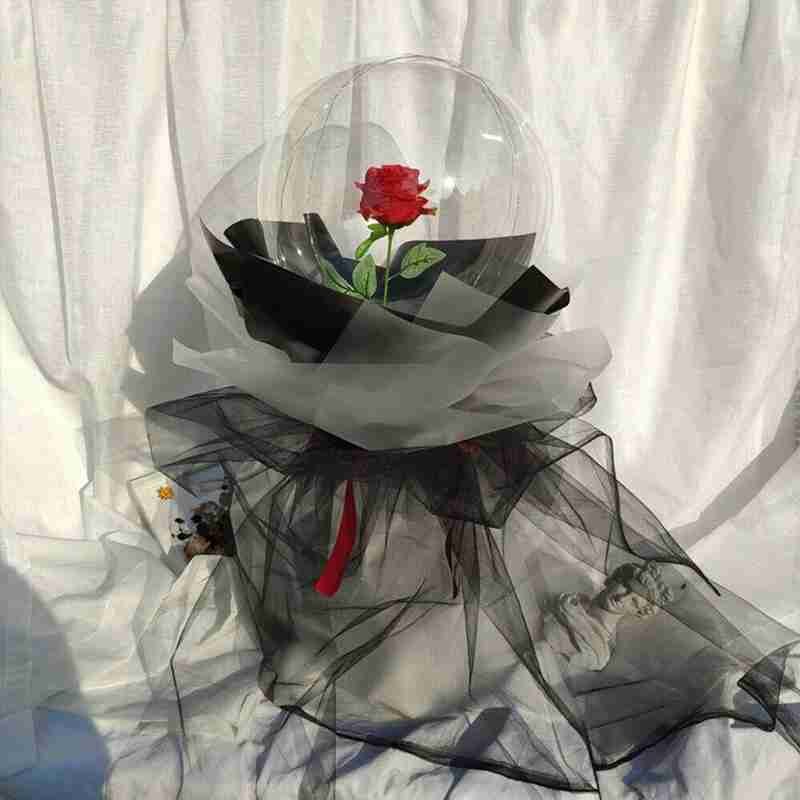 LED ballon lumineux Transparent rond mousse Rose Bouquet boule décoration fête mariage noël anniversaire fille Bobo S0E6