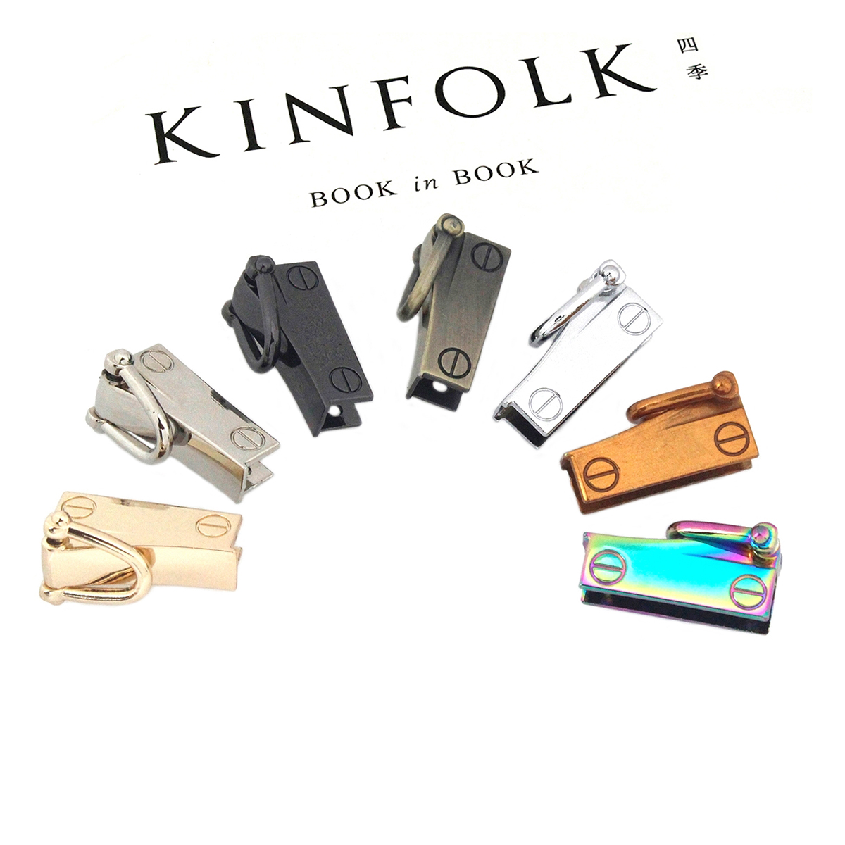 1 paio di morsetti per ganci per tasselli per ancoraggio laterale per borsa in metallo hardware per collegamento di ancoraggio per bordo laterale con anelli a D per tracolla per borsa