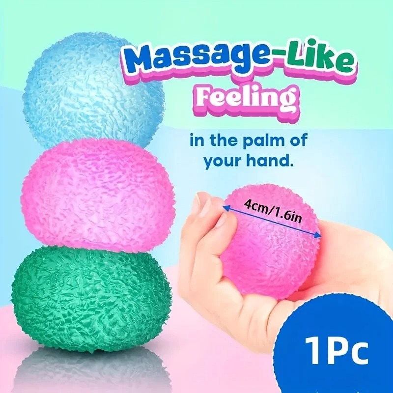 Balles anti-Stress Squishy multicolores pour enfants et adultes – Jouets sensoriels à texture douce, de boule de glace à presser Anti-anxiété
