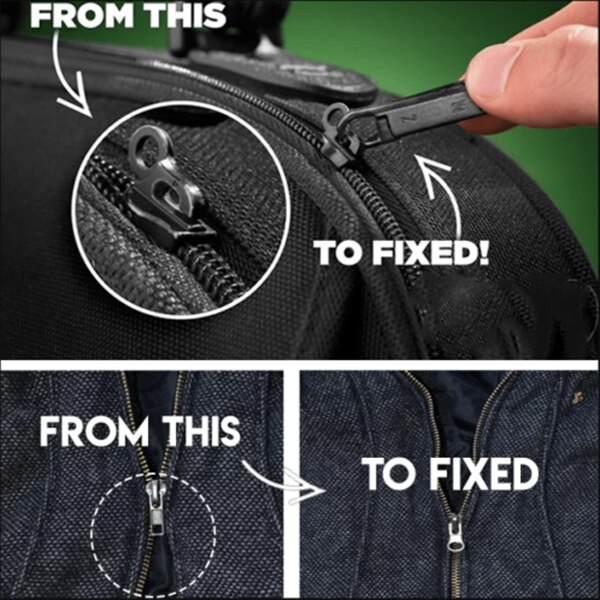 6/12Pcs Universal Fix Zipper Repair Kit Replacement Zip Slider Zippers Puller GHS99