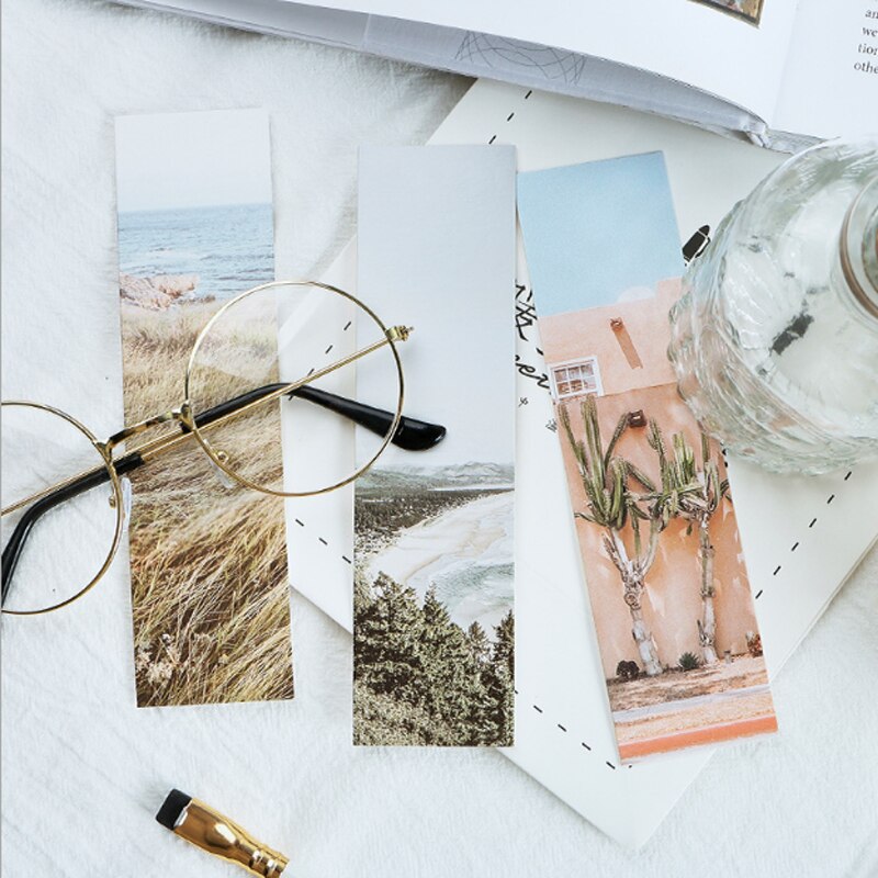 30pcs/pack Student diary Bookmark Stationery Cartoon Promotional Stationery message card Paper Bookmarks