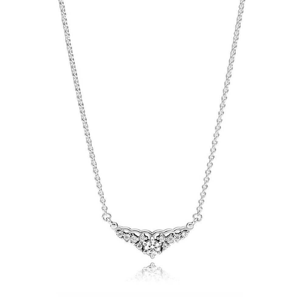 100% 925 sterlingsølv opprinnelig modell sjarm halskjede kvinnelig hjerteformet valentinsdag hjerteformet halskjede smykker: 396227cz 45cm