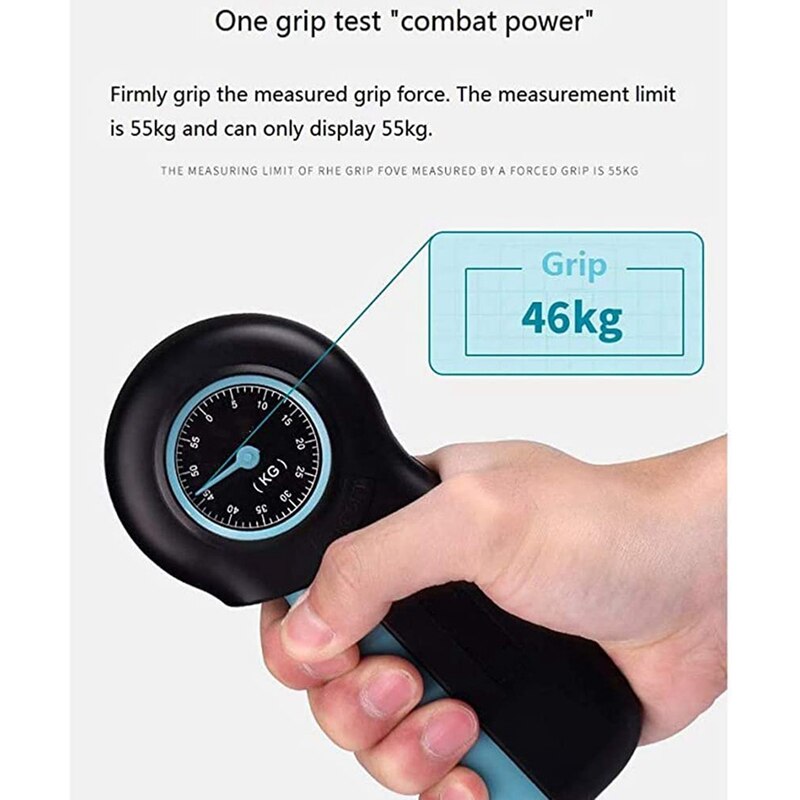 Portable Hand Grip Dynamometer, Digital Hand Grip Strength Meter Strengthener Exercise Measurement Wrist Strengthener