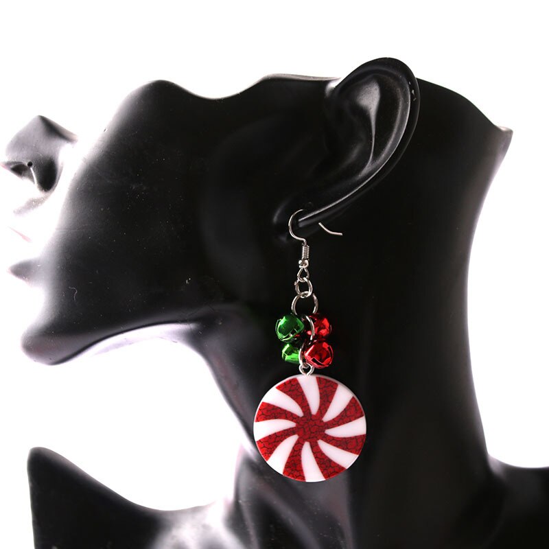 Lange Kerst Oorbellen Voor Vrouwen Creatieve Mode Ronde Bells Verklaring Earring Sieraden Kerst Accessoires