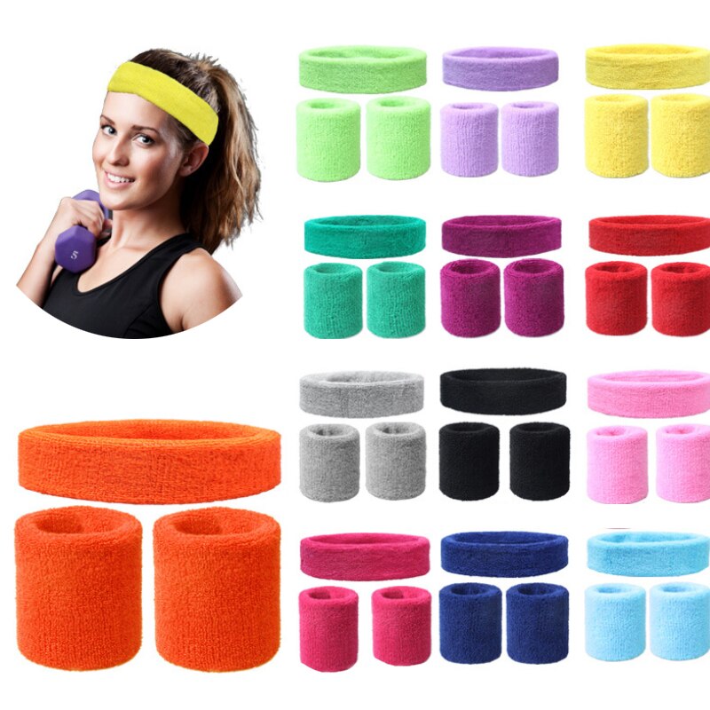 Zweetband Hoofdband Fitness Unisex Crossfit Sport Polsband Hoofd Bands Armbanden Voor Mannen Vrouwen Haarband Pols Polsbandjes