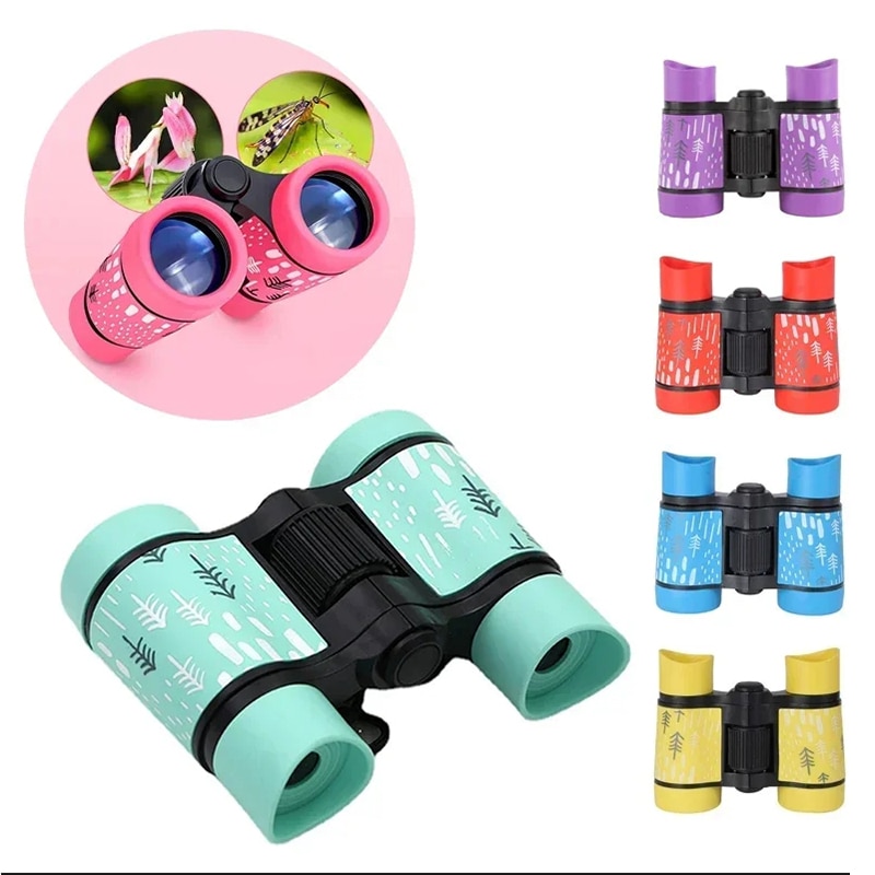 Telescopio Binocular para niños de 4x30mm, telescopio de aprendizaje educativo para niños, telescopio óptico plegable para observación de aves