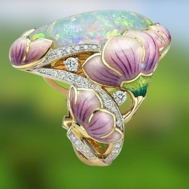 Bague en forme de fleur pour femmes, accessoires bon marché, bague d&#39;amour, tendance, esthétique