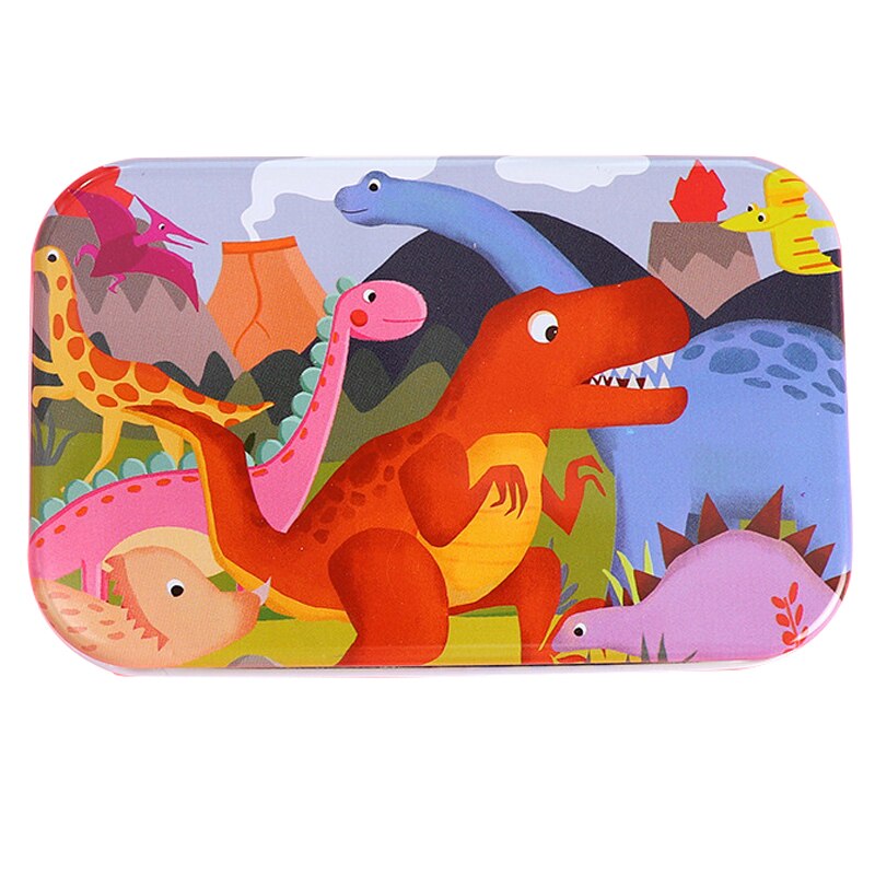 60 Pieces Wooden Puzzle Toys for Children Cartoon Animal Vehicle Wood Jigsaw Baby Montessori Educational Toy Kids Christmas: 357