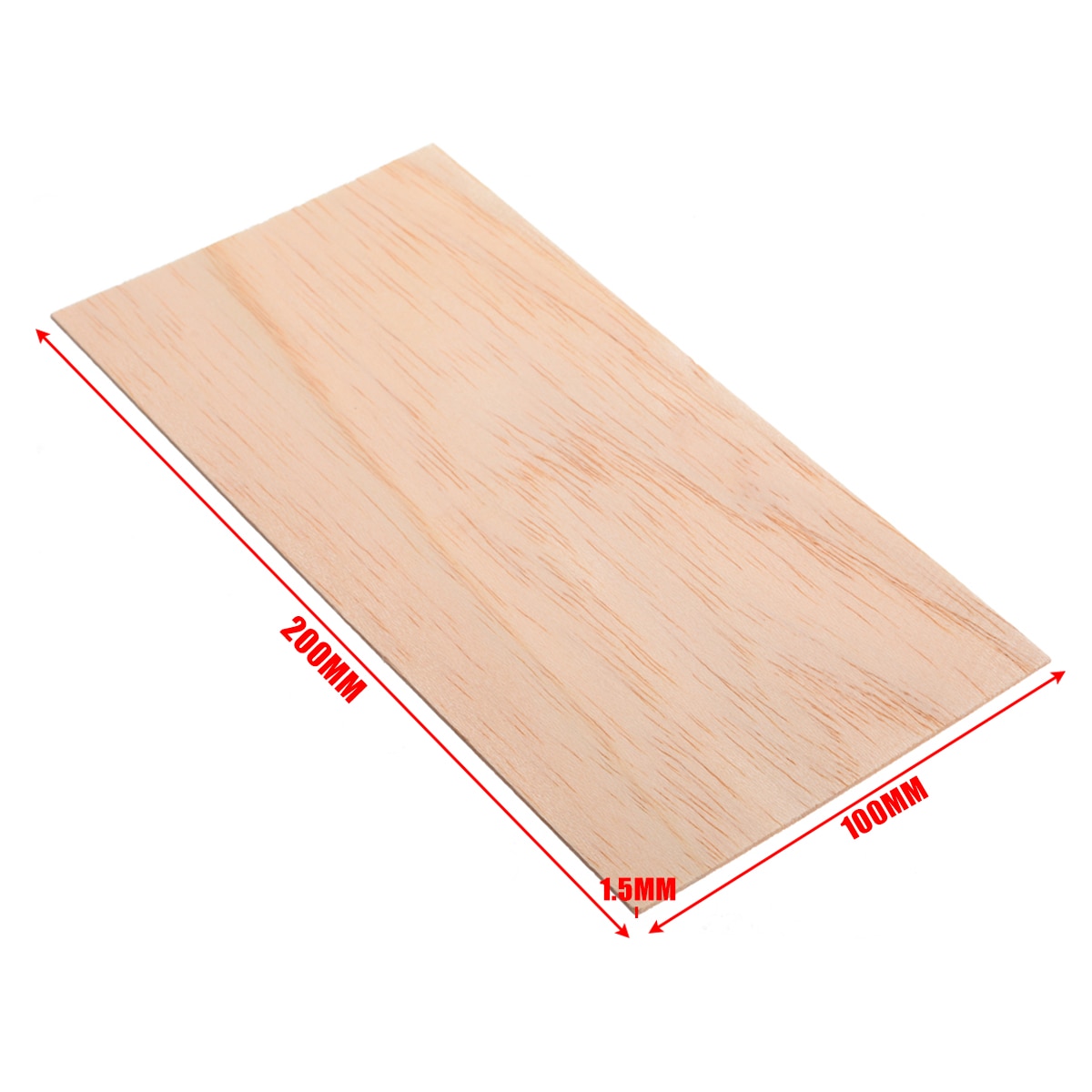 10 stk/sett 200*100*1.5mm treplater balsatre for diy husskip flybåt modell leker håndverk