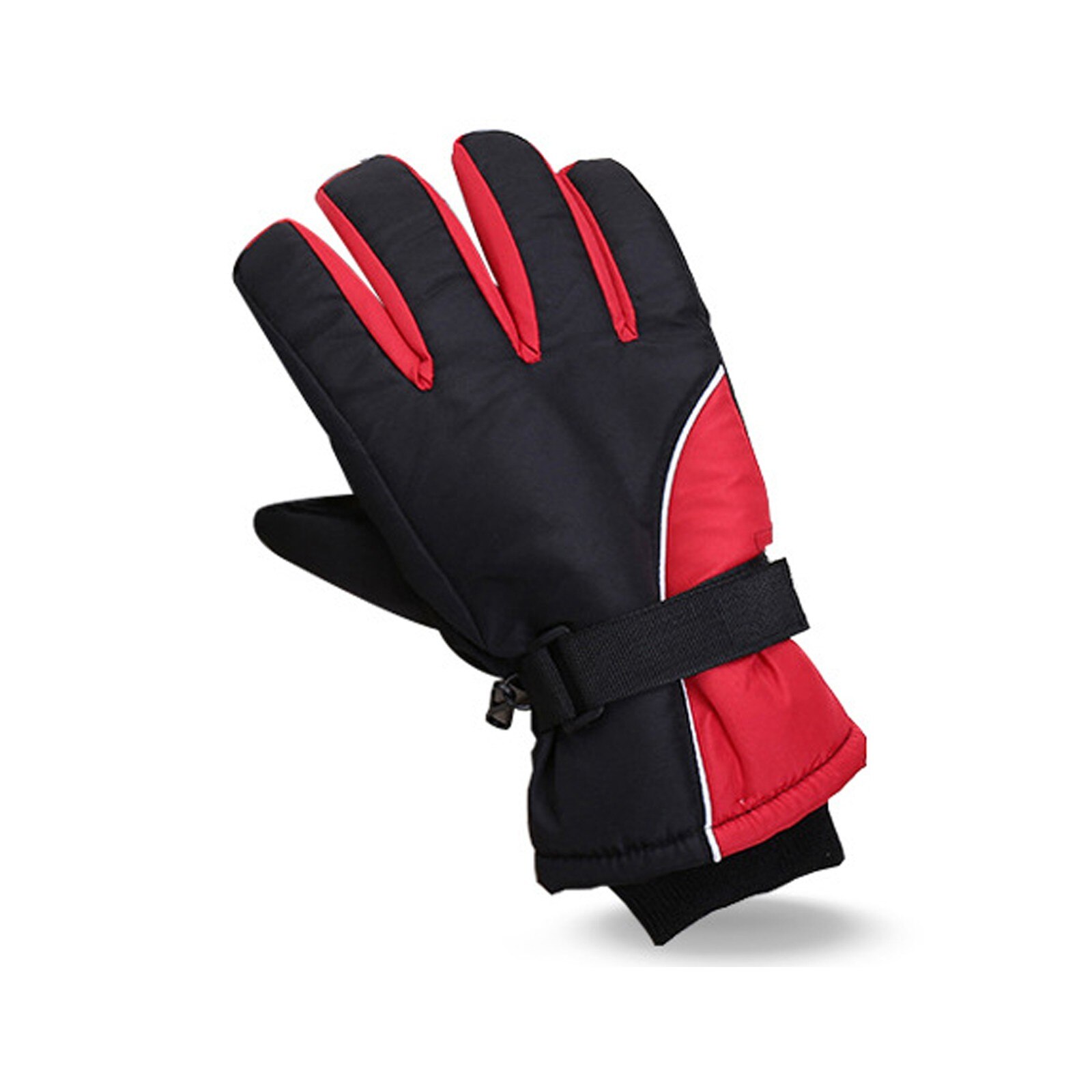 Épais tricoté paume Ski gants hiver neige sports de plein air femmes hommes motoneige moto coupe-vent imperméable Snowboard #2: Rouge
