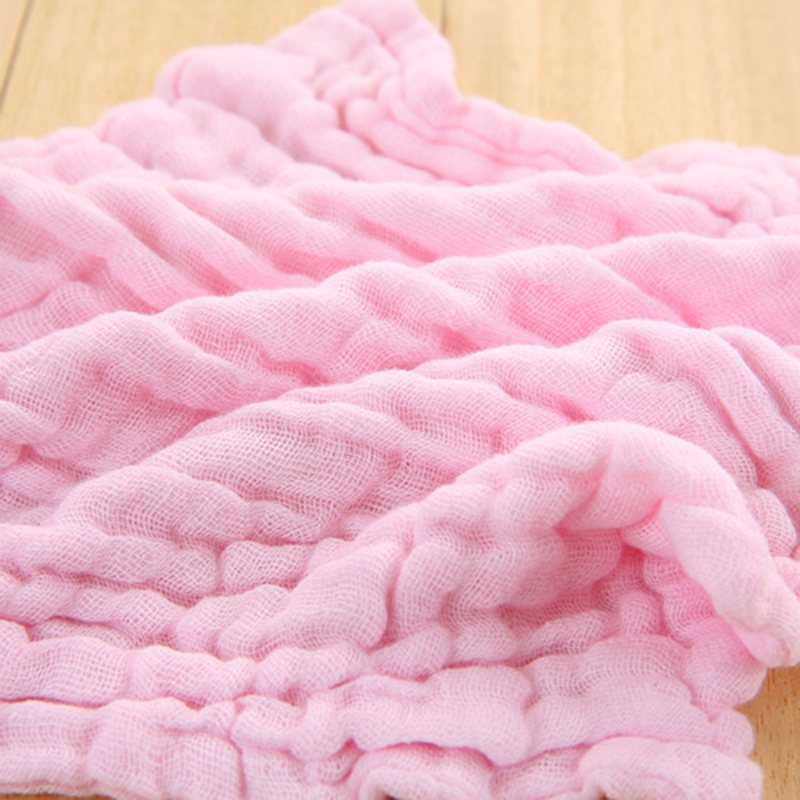 Toalla pequeña de 25x50cm, toallas de algodón de gasa suave de Color sólido, toalla facial plegable lavable para niños, pañuelo de secado rápido para baño