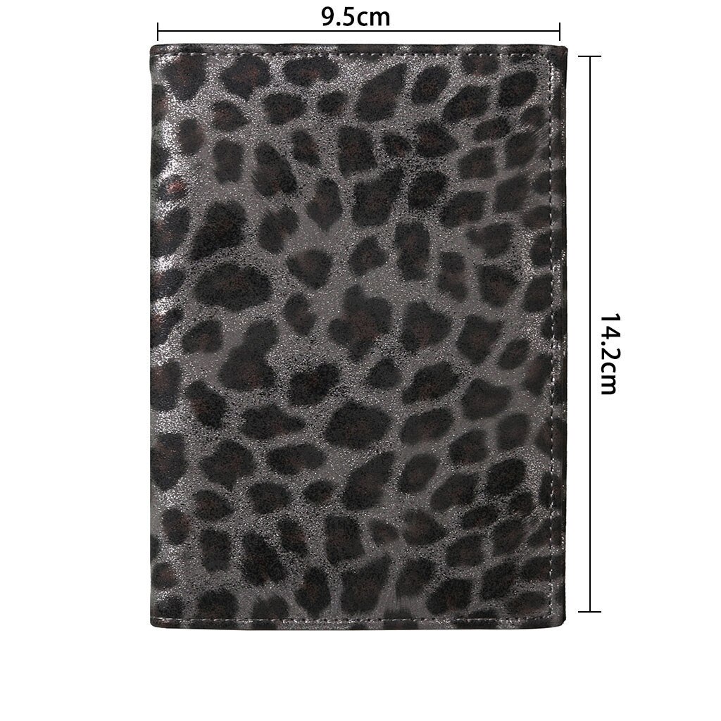 Reisepass Protector Leopard Brieftasche Visitenkarte Weichen Passport Abdeckung обложка на паспорт frauen geldbörsen cartera mujer: Grau