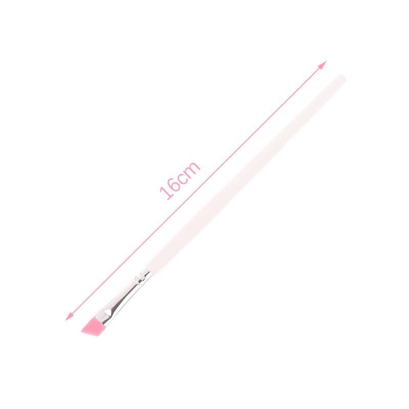 Pincel delineador de ojos, brocha de maquillaje de cabeza plana en ángulo, herramienta de separación de pestañas, extensión de pestañas, suministros, herramientas de elevación permanente