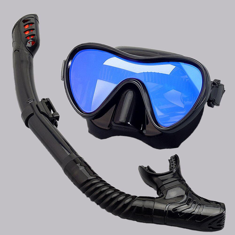 Underwater Anti-Fog Scuba Diving Goggles Mask Swimming Goggles Snorkling Diving Mask Adult Plating Breath Tube Set