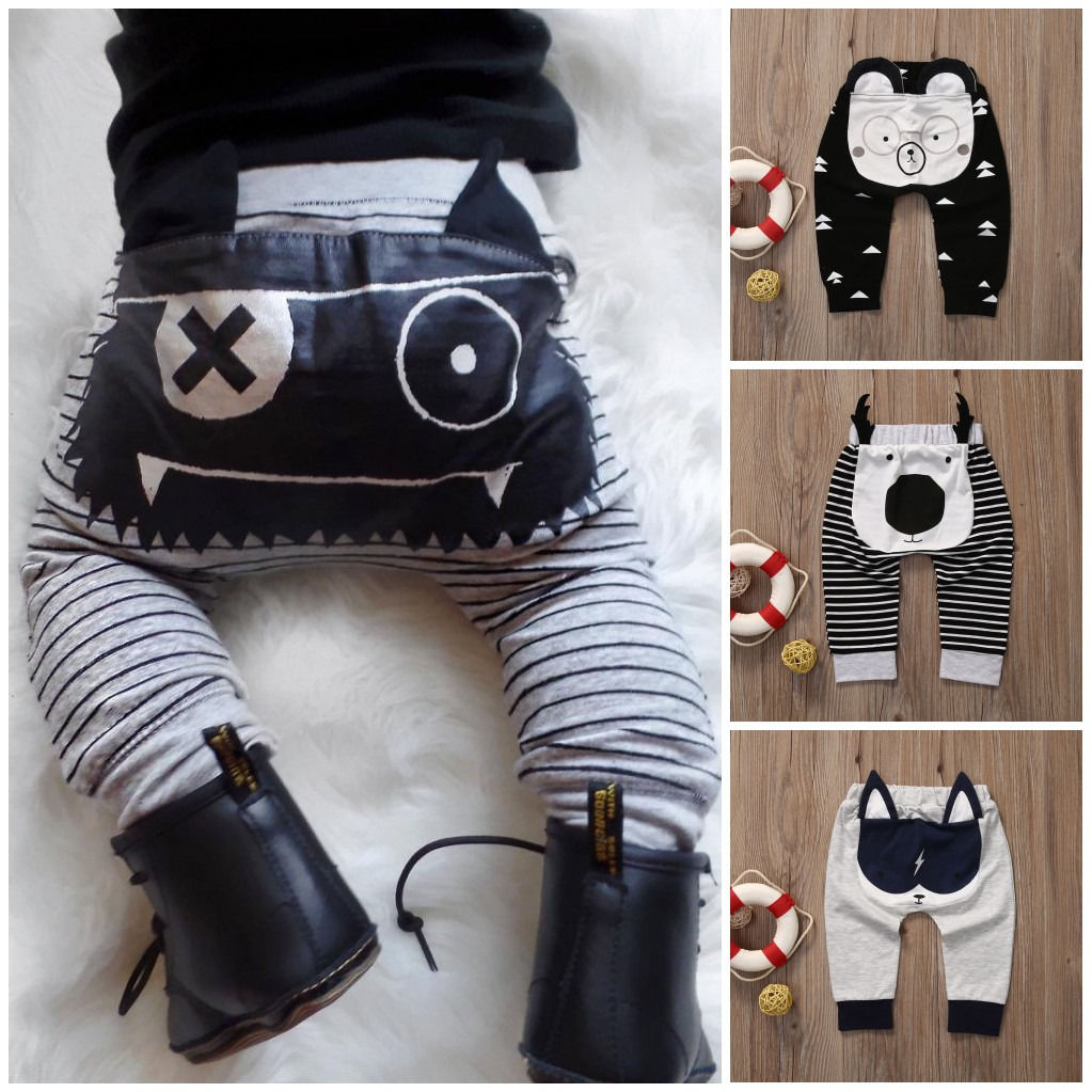 Leuke Schattige Baby Peuter Harem Dier Broek Jongen Meisje Cartoon Bodems Broek Broek 0-24 M