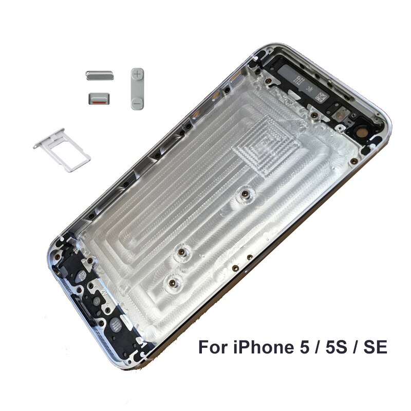 Voor Apple Iphone 5 5G/5S/5C/Se Terug Batterij Cover Achterdeur Behuizing Case midden Chassis Vervanging + Sim Tray Side Terug Behuizing