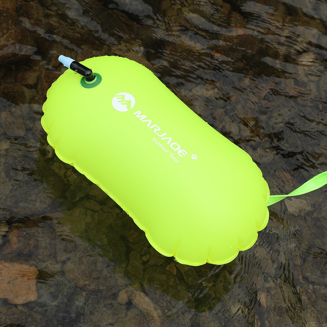 1 stk flydepose vandtæt pvc oppustelig svømmebøje vandsport livredder svømning redningskrans lufttør slæb sejler flydepose: Gul