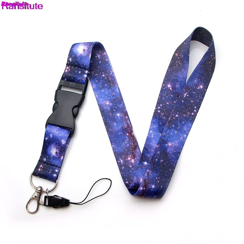 R80 Ransitute Starry Colorful Mobile Phone Strap Neck Lanyard Key ID Card Mobile Phone USB Bracket Lanyard Ribbon