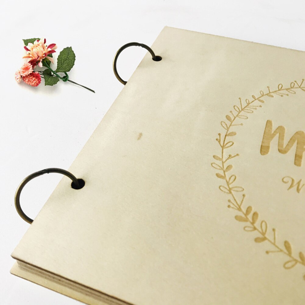 (40 sidor) träkrans mr. och mrs. mrmrs fotoram gör det själv bröllop gästskylt i detta bröllopssignaturhäfte