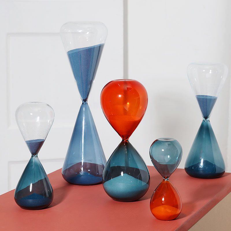 Bicolor timeglas ornament sand ur sandglas nordisk stil håndværk te timer elsker smart kontor hus indretning