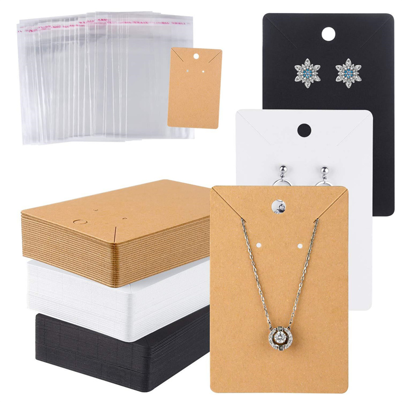 50pcs paper 6x9cm pendants, necklaces, earrings, small accessories packaging