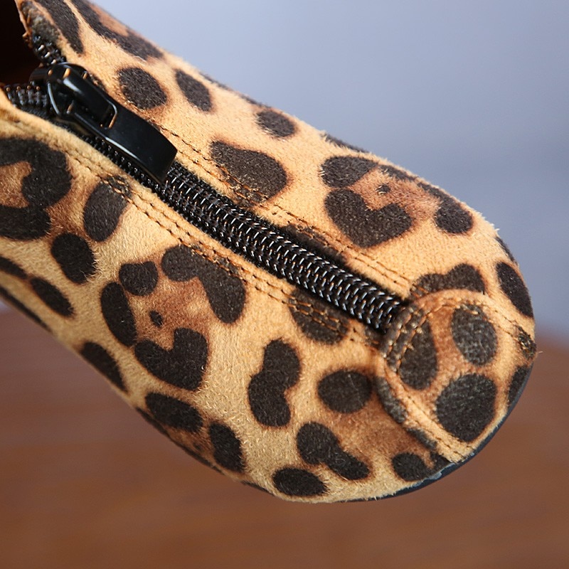 NEUE freundlicher Stiefel Leopard Kleinkind Baby Mädchen Stiefel Warme Winter freundlicher Schnee Stiefel lässig Weiche Kurze Schuhe Für jungen