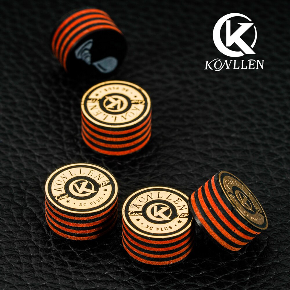 KONLLEN 3C PLUS PRO-Tip 3 cojín Carom Cue Tip puntas para tacos de billar 14mm taco de billar carom Punta billar Accesorios