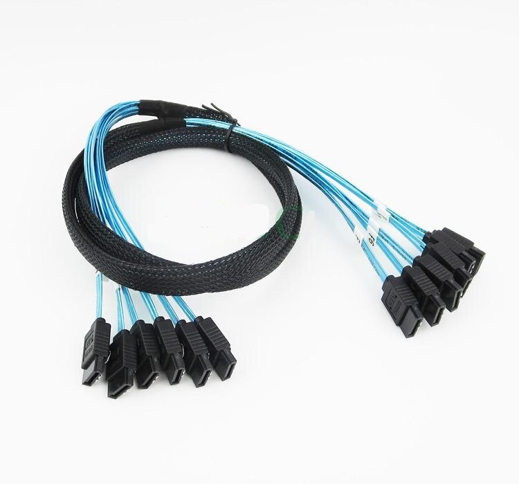 Server SAS Cable SATA 3 6Gbps X 6 High speed Serial port Data line: 1M