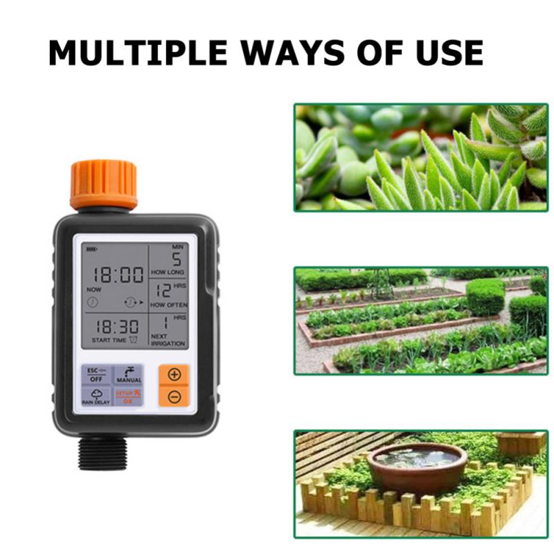 Garden Water Timer Ball Valve Automatic Electronic Watering Timer Home Garden Irrigation Timer Controller System 3" Large Screen