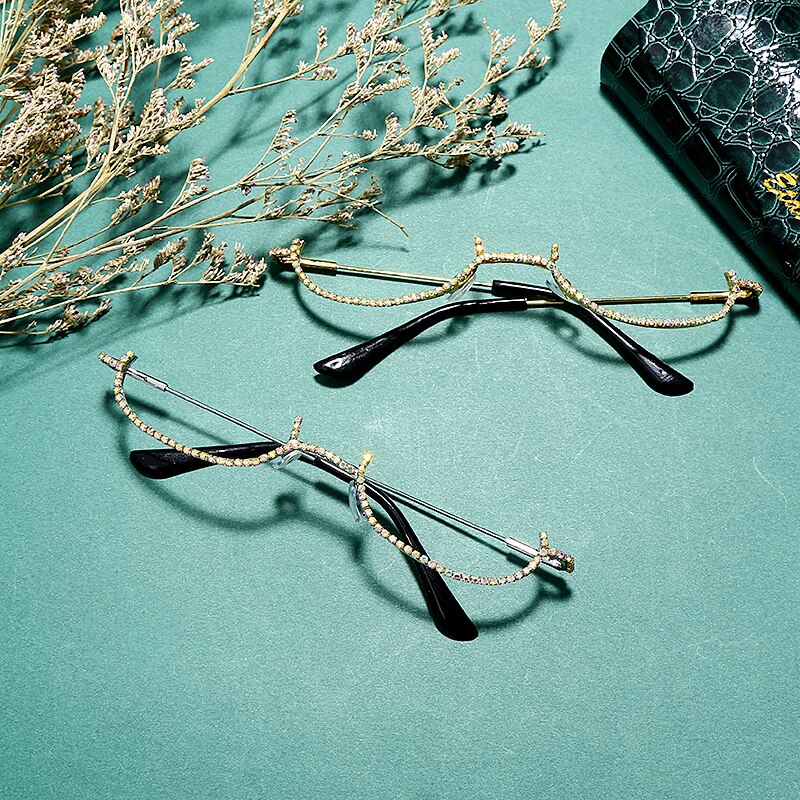 Rhinestone Eyeglass Frames Diamond Sunglasses Frames For Women Diamond Eye Glasses Frames For Men Eyewear Sunglasses Decoration