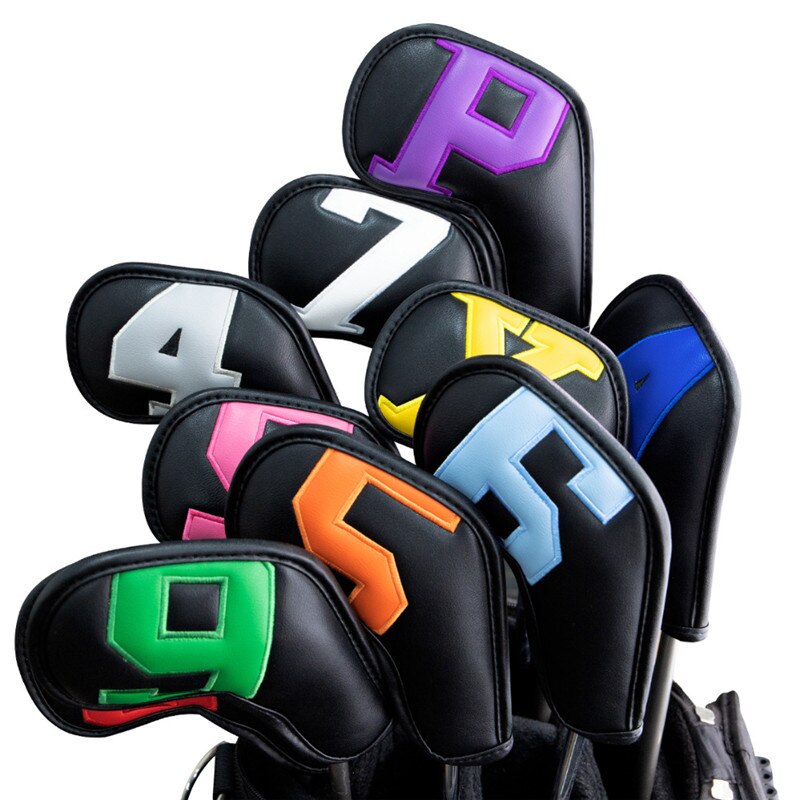 10PCS/Set Colorful Number Golf Iron Head Covers Golf Training Accessories Iron Headovers Wedges Covers For Outdoor Golf Training