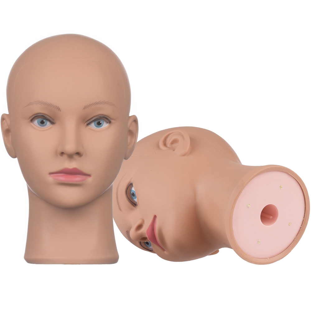 1pcs Wig Head Soft Teaching Head Female Mannequin Head For Making Wigs ，Display Wigs Manikin Head Training Head without Hair: WHITE