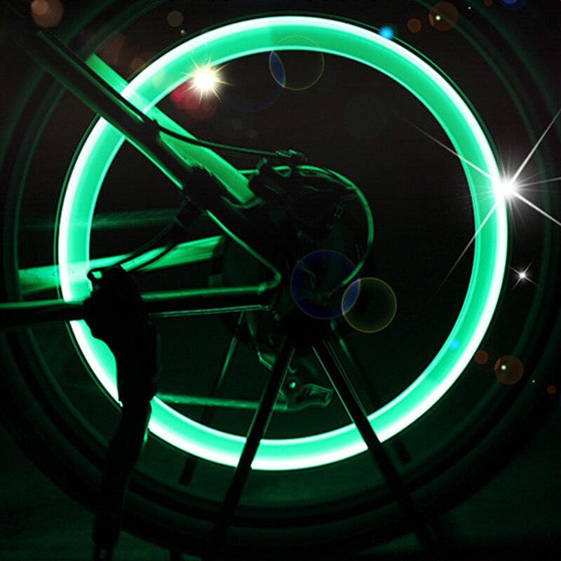 2 Stuks Led Light Voor Auto Wiel Moto Bike Tire Valve Cap Decoratieve Lantaarn Ventiel Capflash Spoke Neon lamp