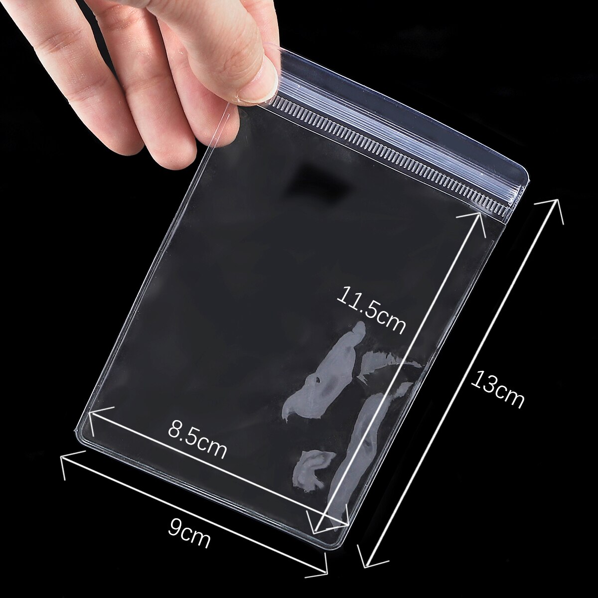 50pcs/lot PVC Zipper Bag Clear Soft Plastic Bag Sealed Anti-oxidation Jewelry Storage Bag Souvenir Universal Packaging: 06
