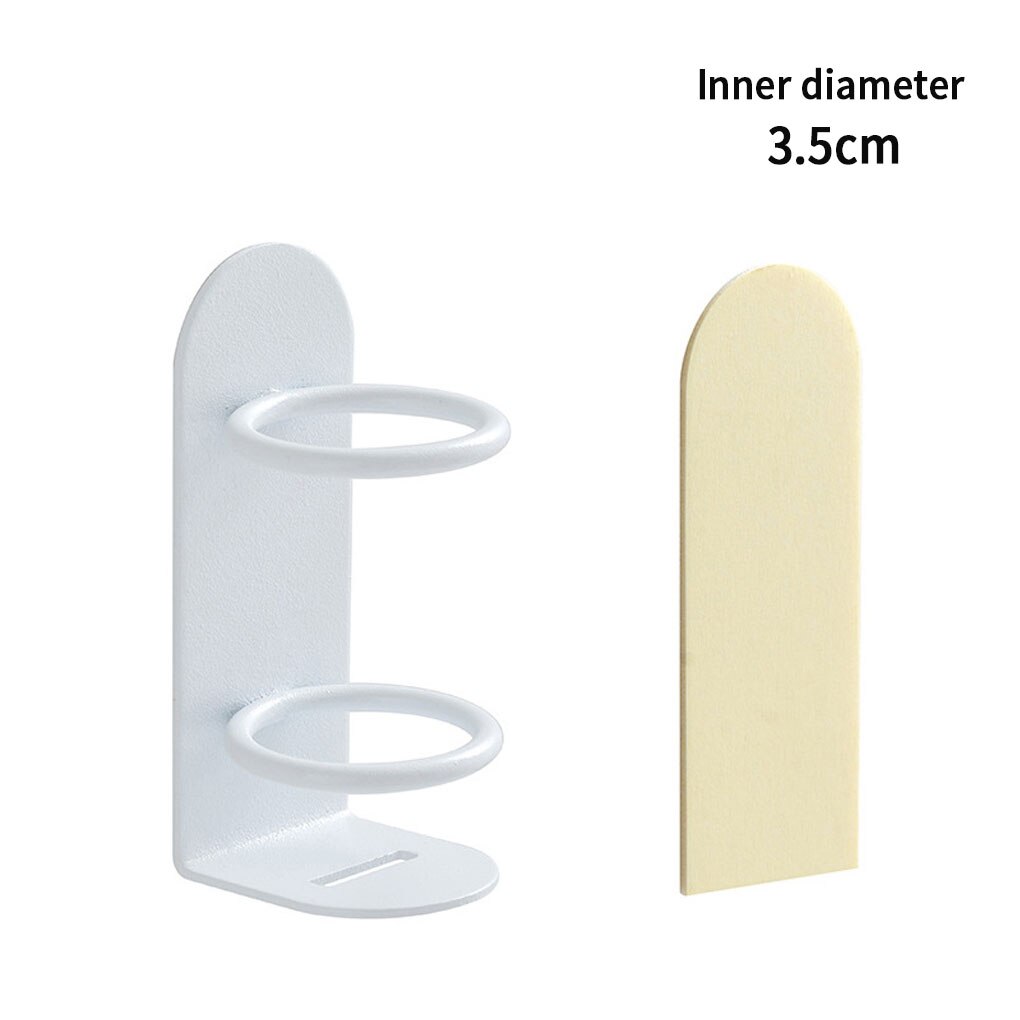 Electric Toothbrush Holder Wall Bathroom Organizer Tooth Brush Holder Toothbrush Cup Stand Case Rack Shaver Iron Shelf Storage: White