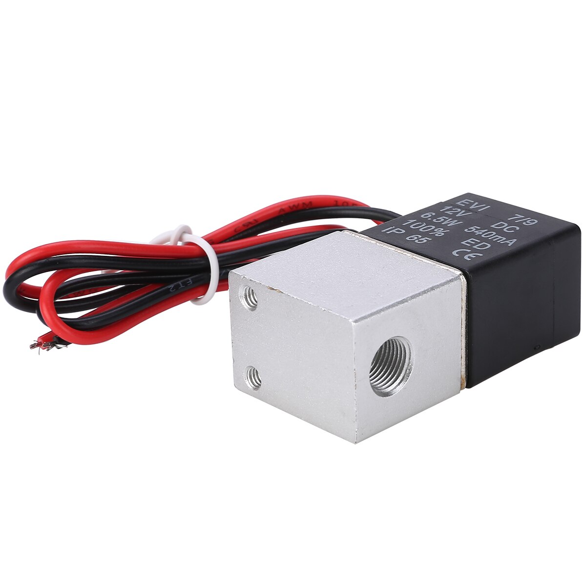 Électrovanne pneumatique 12V cc 1/8 "normalement fermée, vannes à 2 voies à dégagement rapide pour eau, Air, gaz, liquide