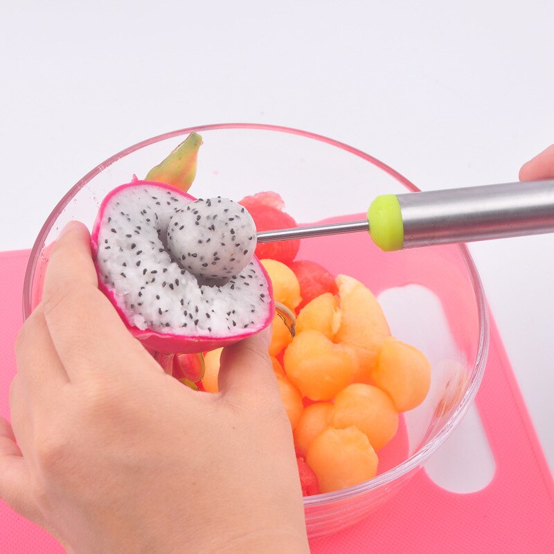 1 Piece Stainless Steel Fruit Digger Ice Cream Watermelon Ball Digger Multifunctional Fruit Scoop Platter Tool