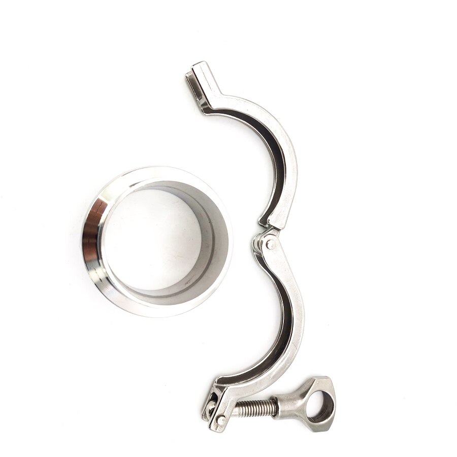 2'' 51mm Flange Pipe Weld Ferrule with Tri Clamp Gasket Stainless Steel Connector